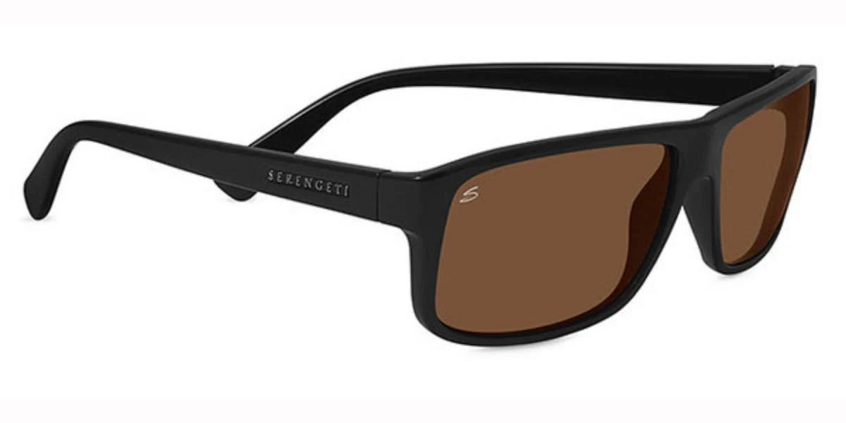 Serengeti Claudio - Shiny Black-Polarized Drivers
