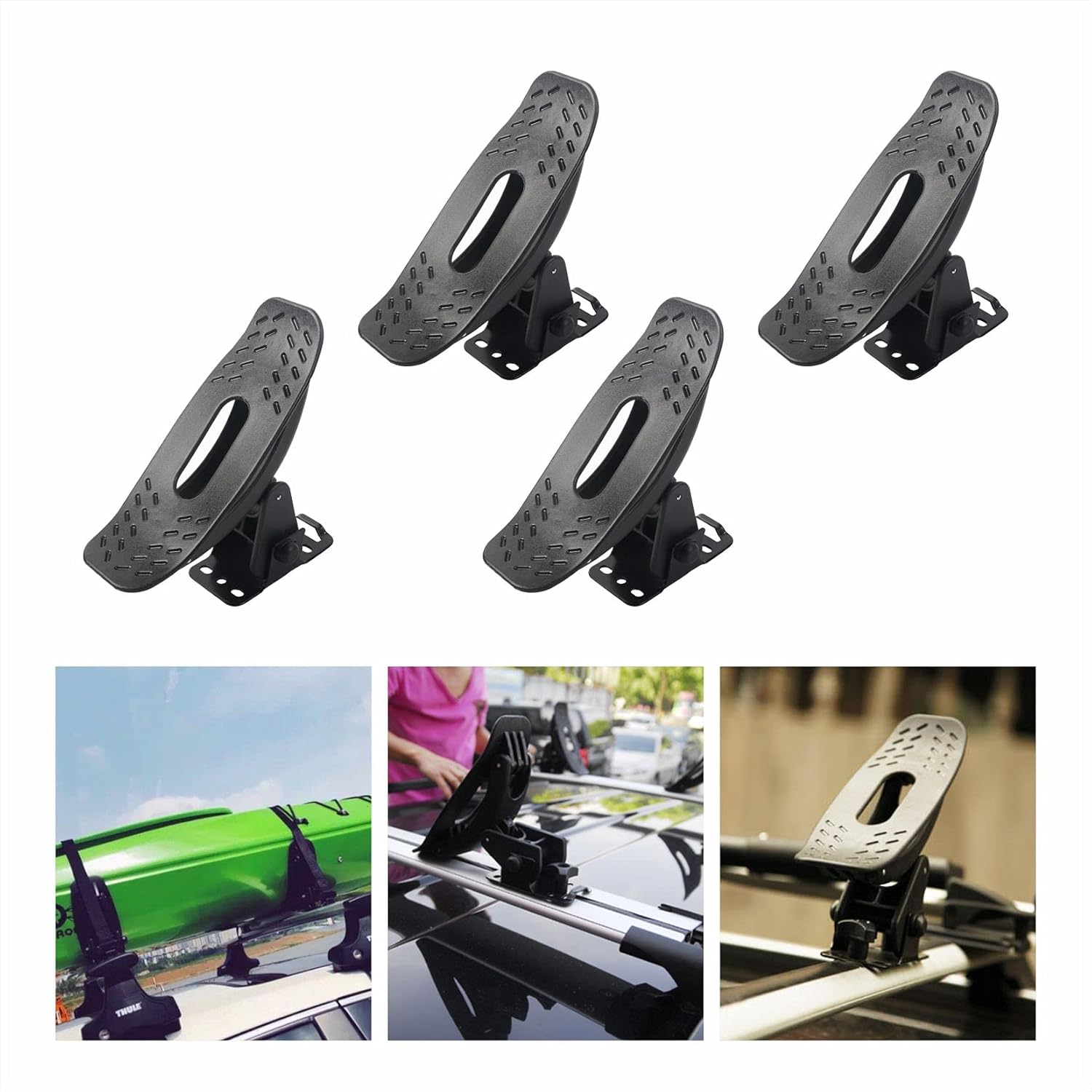 Rycom Kayak Saddle Kayak Carrier Roof Rack Holders for Surfboad Canoe Ski Board SUP on SUV Car Truck Crossbars Pack of 2
