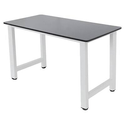 47x22 Computer Desk PC Writing Table Workstation, Firm Metal Frame Streamer Home Office Table Black Orren Ellis
