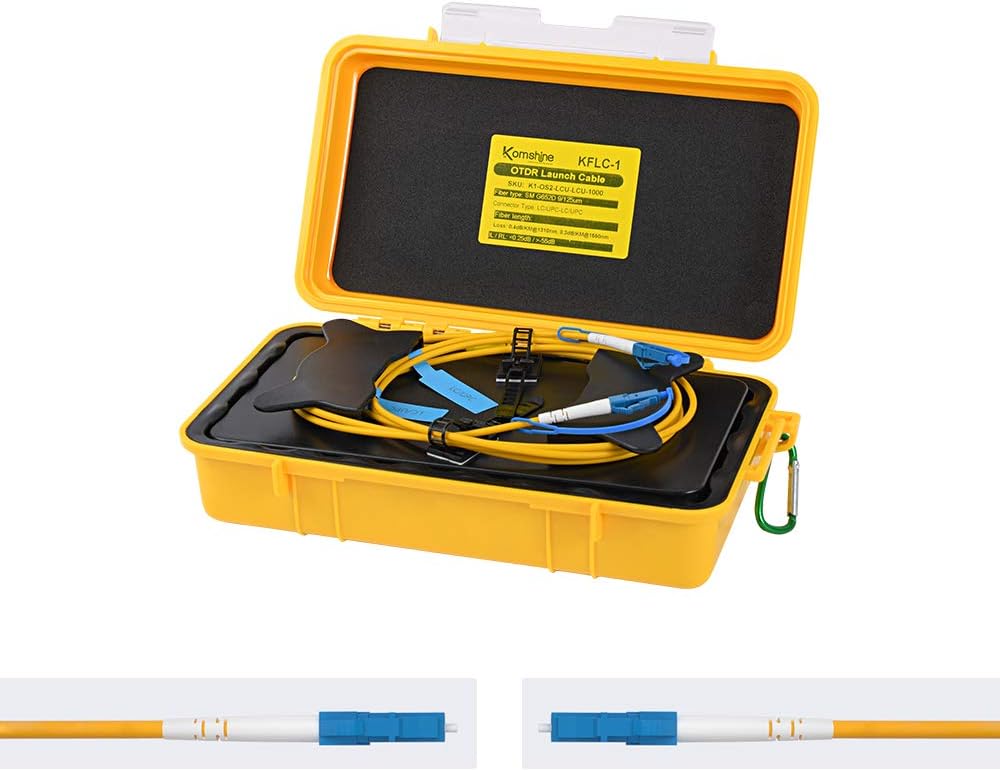 Singlemode Fiber Optic Patch Jump Cable Box，OTDR Launch Cable Box 500 Meter (SC-UPC/LC-UPC) Pack of 2