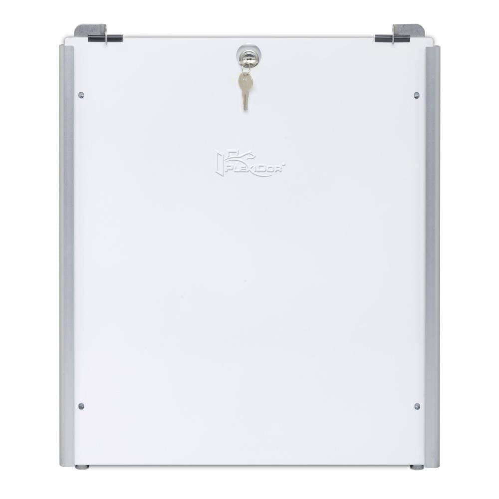 PlexiDor Sliding Track with Flip Lock, Silver