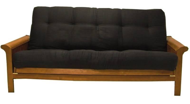 Blazing Needles Solid Microsuede Double Corded 8 to 9-Inch Full Futon Cover - Black