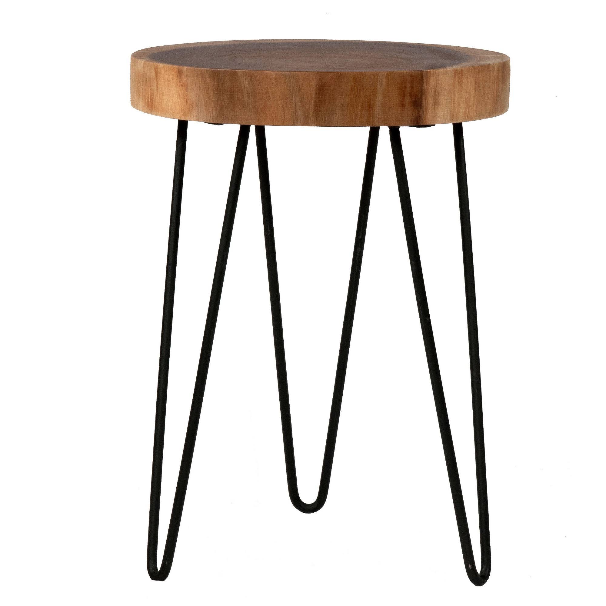 East at Main &s Laredo Teakwood Round Accent Table, Brown