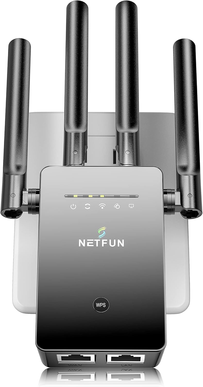 【2022 Upgraded】 WiFi Extender WiFi Range Extender Wireless Internet Booster Cover up to 7000 sq.ft & 35 Device Wireless Signal Booster Repeater with Ethernet Port Extend Internet WiFi for Home Device Pack of 2