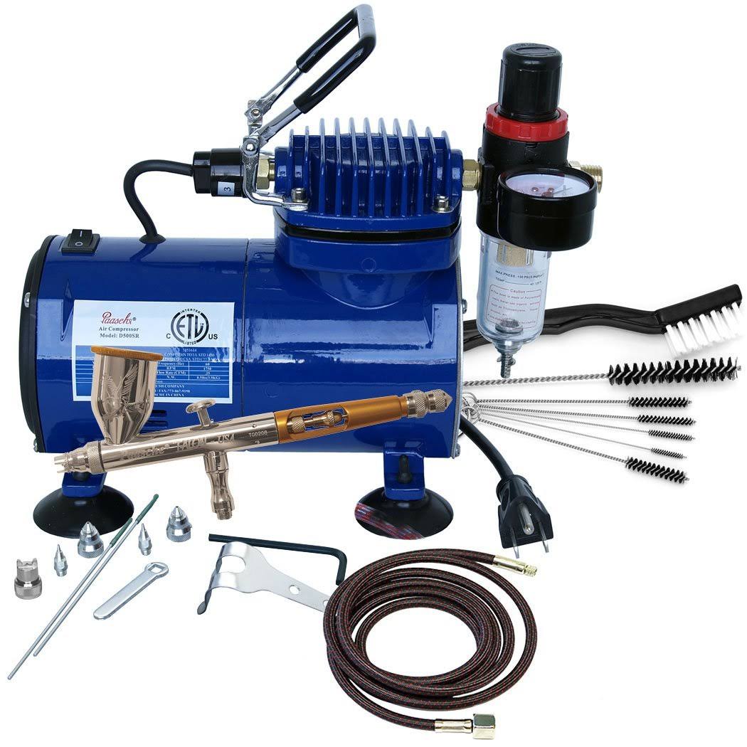 Paasche Tg-100d Gravity Feed Airbrush u0026 Compressor Package