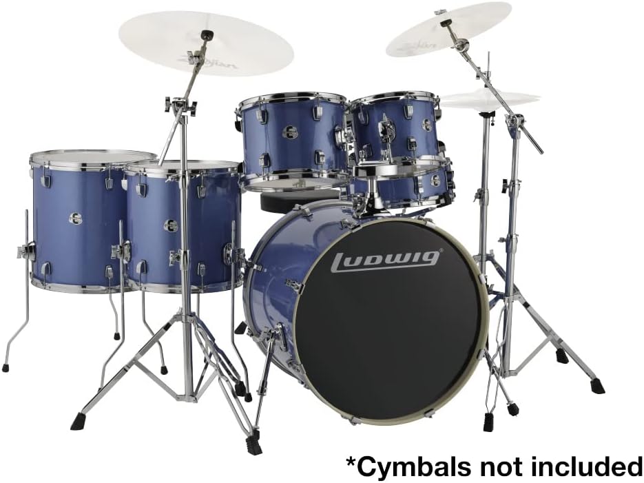 Ludwig Element Evolution LCEE6220 6-piece Shell Pack with Hardware - Blue Sparkle