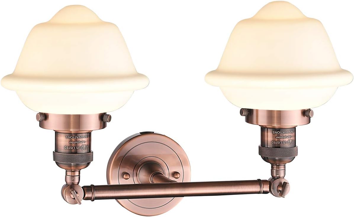 Innovations 208-AC-G531-LED 2 Light Vintage Dimmable LED Bathroom Fixture, Antique Copper