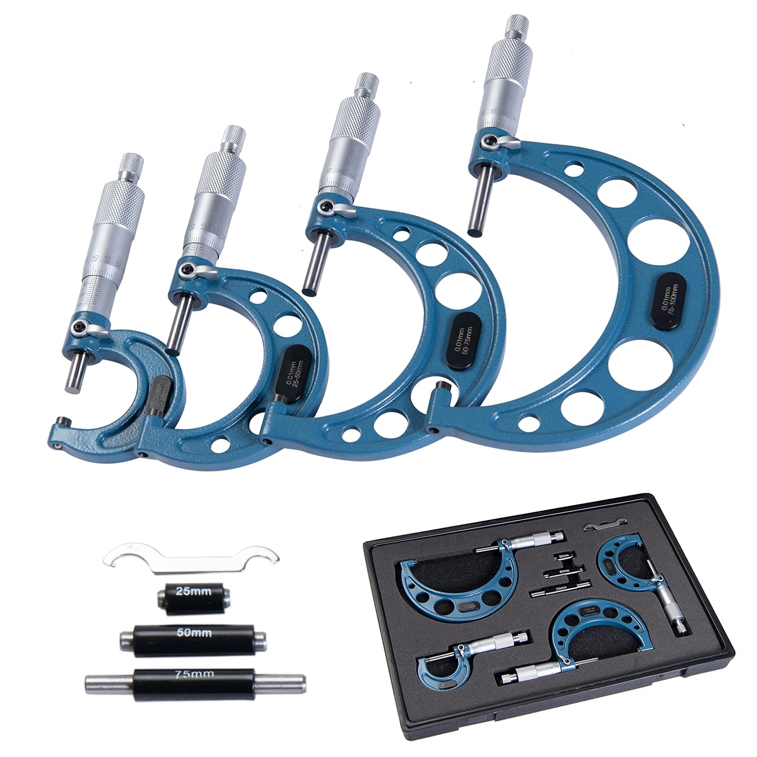 Beslands Outside Micrometer Set 0-4'' - 0.0001