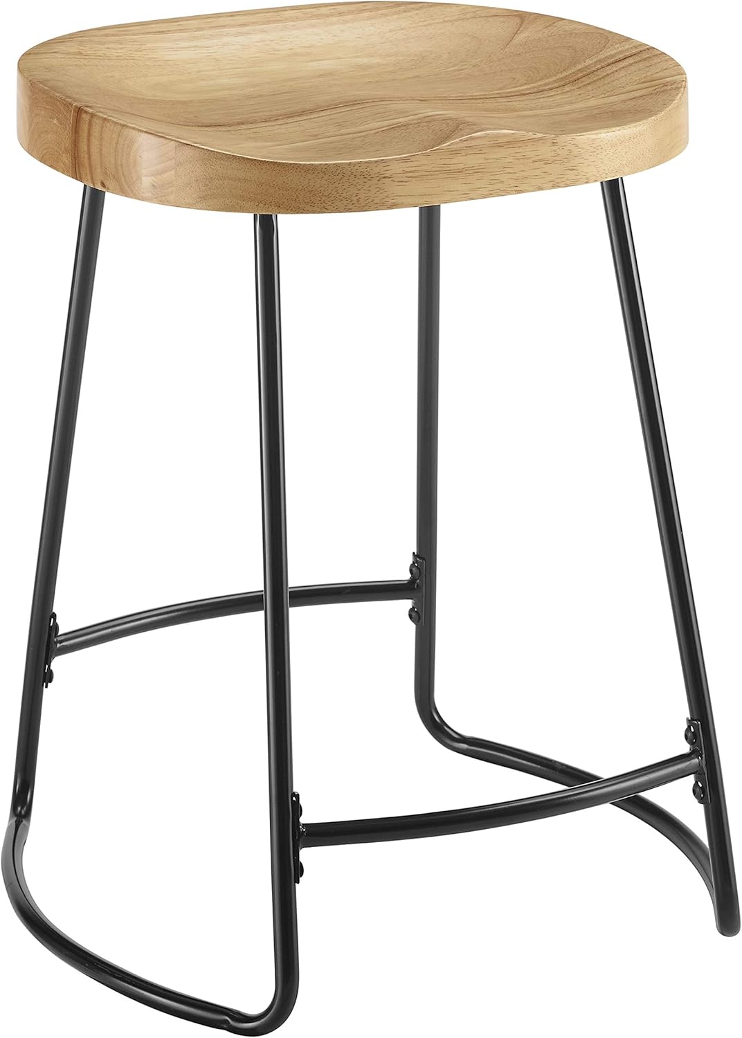 Linon Home Décor Beckett Tractor Seat Counter Stool, Black