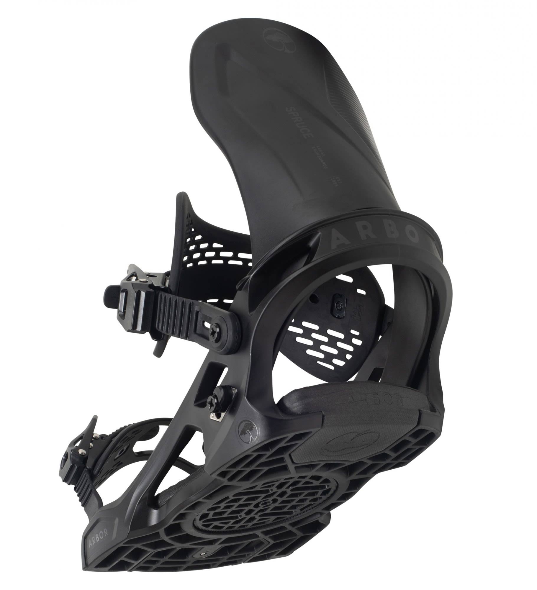 Arbor Spruce Snowboard Bindings 2021 - S/M, Black