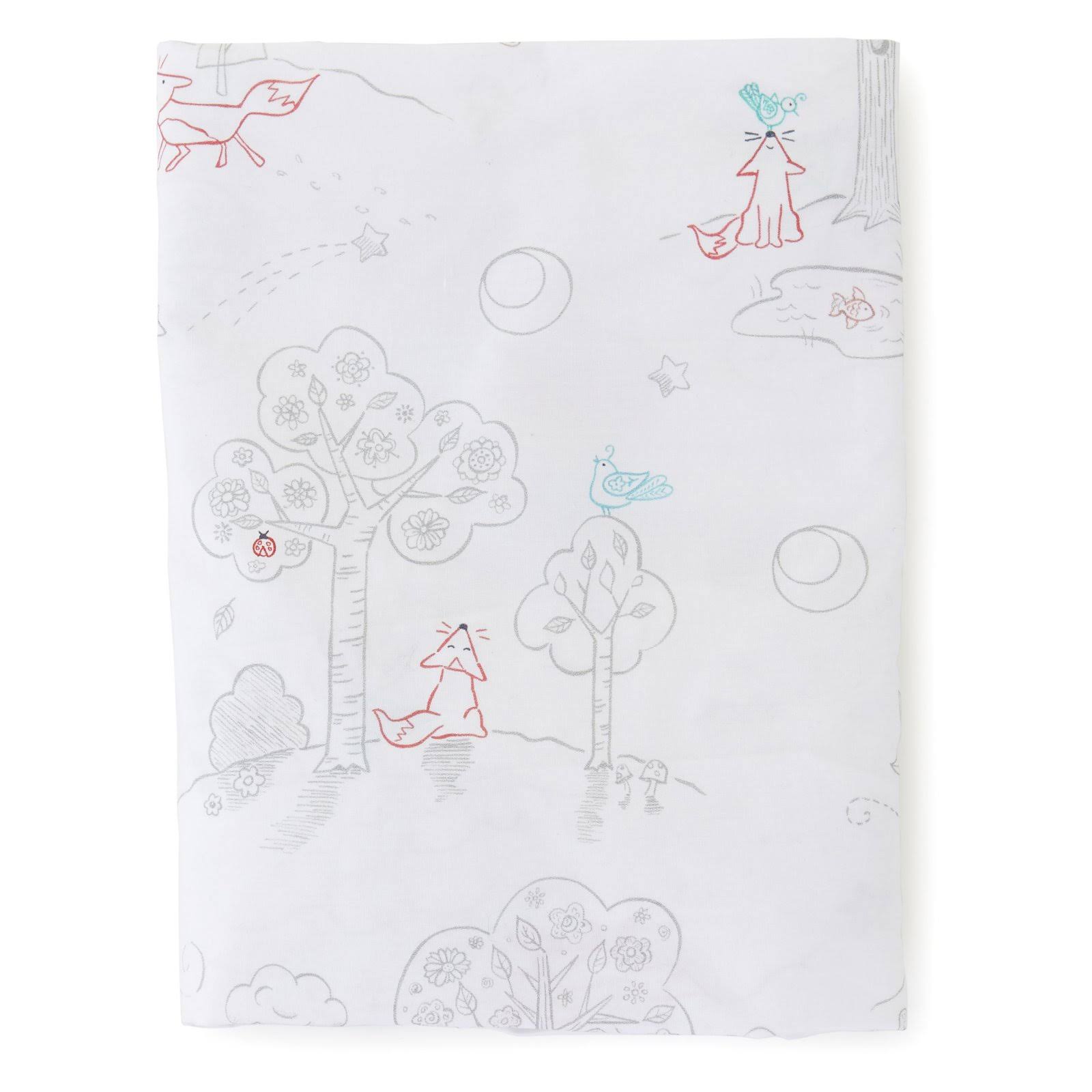 The Little Acorn Fox Toile Crib u0026 Toddler Sheet