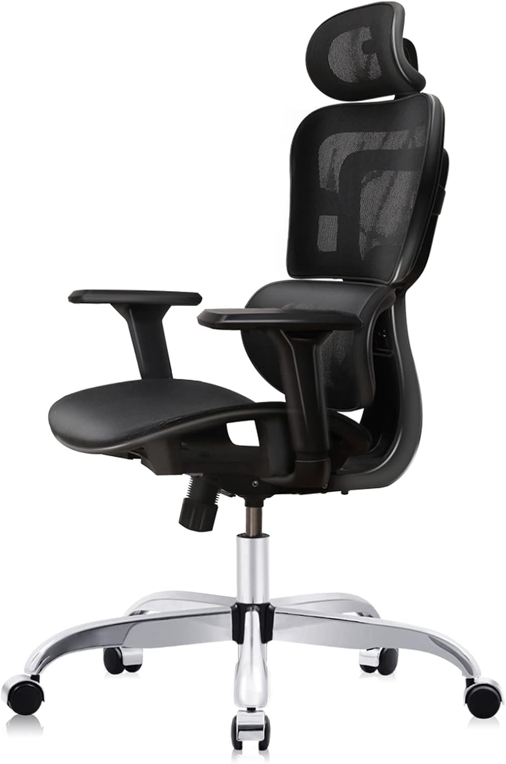 Office Chair, FelixKing Ergonomic Desk Chair with Adjustable Headrest and Armrests Lumbar Support and Roller Blade Wheels Reclining High Back Mesh Computer Chair (White)