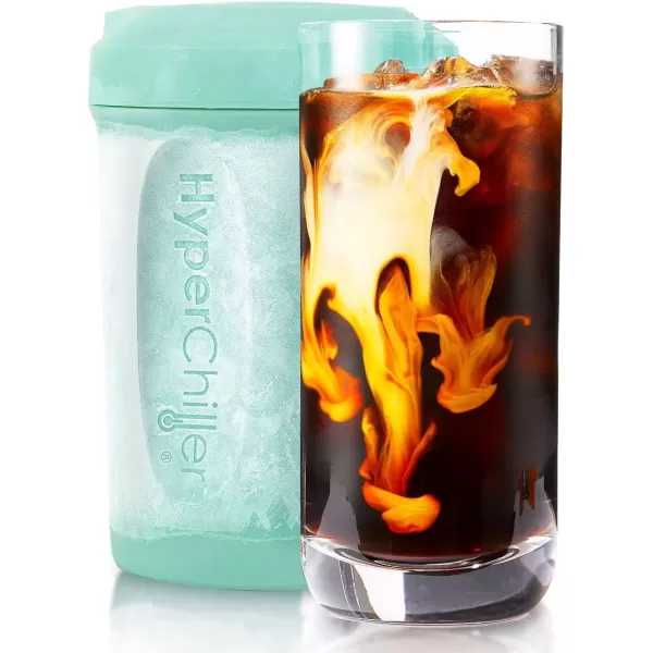 HyperChiller SLIM HBC100SS, Dual Wall Vacuum Insulated, Slim Can Cooler, Beer, Soda, Energy Drinks, Seltzer, Wine Cooler, Fits All Standard 12 OZ Slim Cans, Cup Holder Friendly, Stainless Steel(Mint)