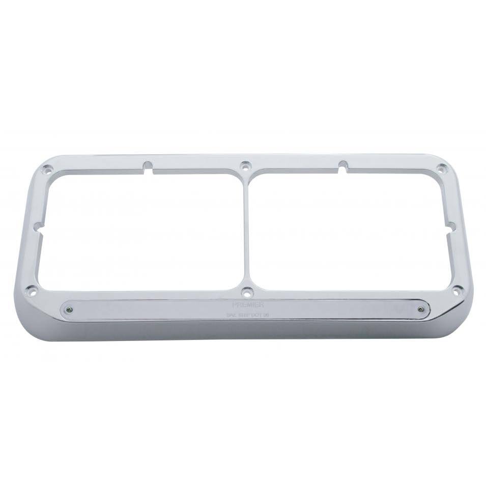 United Pacific 14 LED Dual Headlight Bezel - Amber LED/Chrome Lens