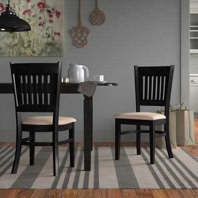 Laureano Slat Back Side Chair Darby Home Co Color: Black