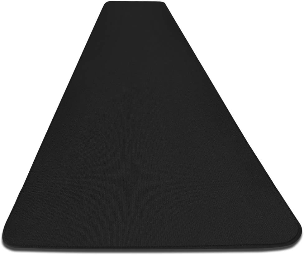House, Home and More Outdoor Carpet Runner - Black - 3 Feet x 10 Feet