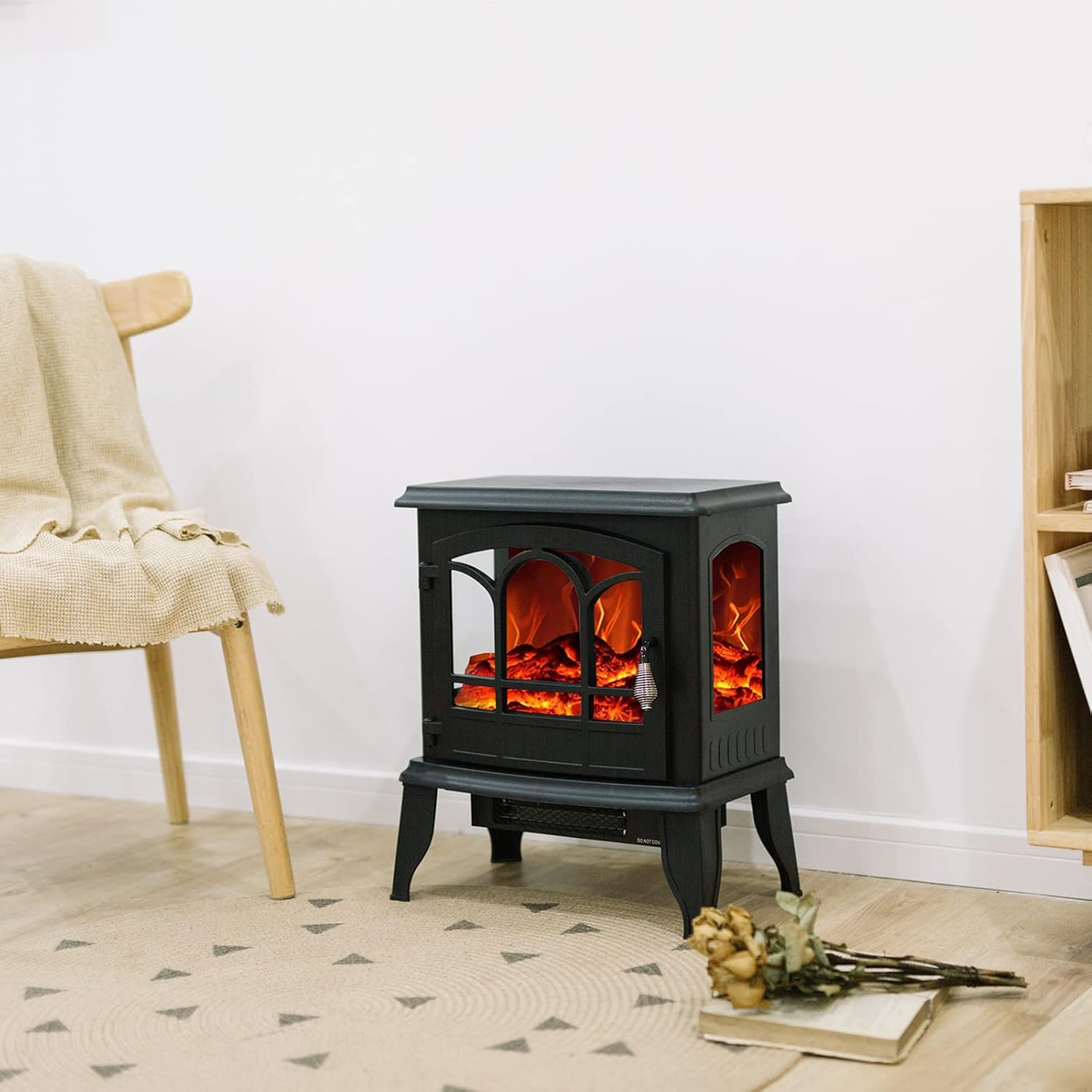 Jarka&Co 20 Inch Electric Stove Fireplace, Portable Freestanding Indoor Space Heater