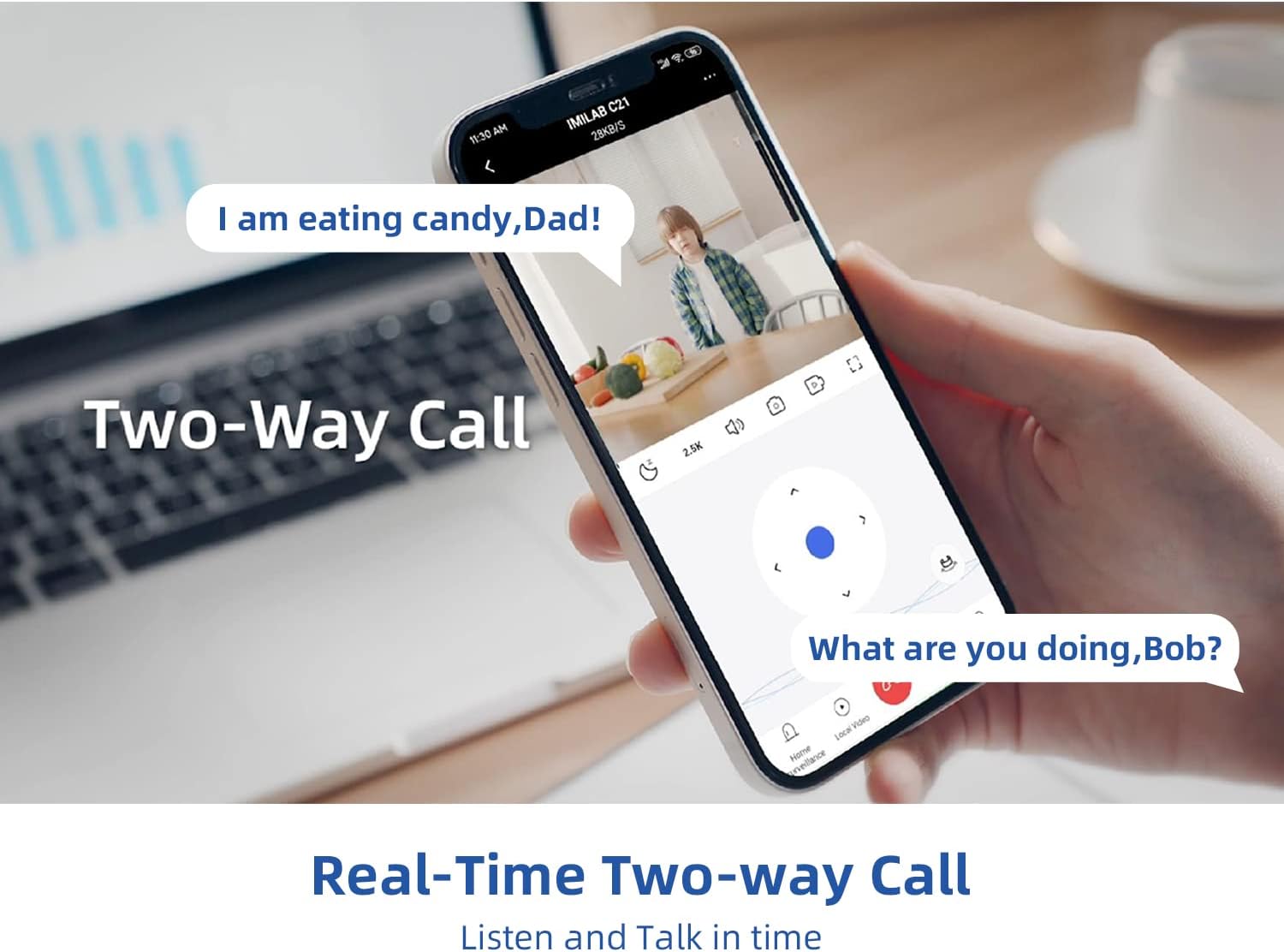 Home Security Camera Indoor, IMILAB 4MP C21 WiFi IP Camera for Pet/Nanny/Baby Monitor, 4MP, with Human Tracking, Night Vision, 2-Way Audio, Cloud/SD Card Pack of 2