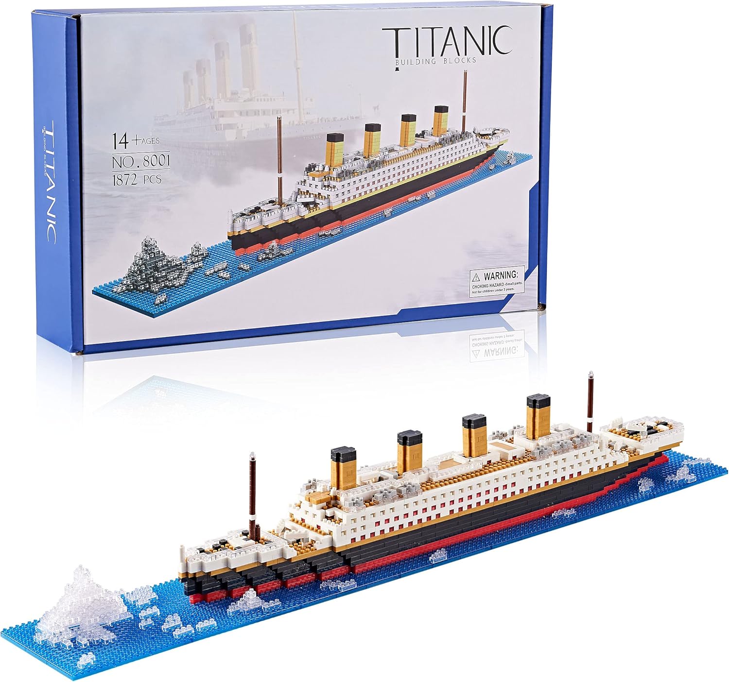 DAFDAG Titanic Model Kit , Gift for Kids and Adults ,Micro Block Set 1872 Pieces（with Color Package）