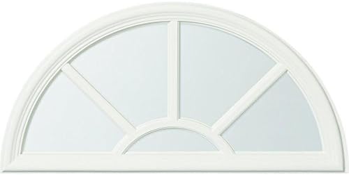 ODL Sunburst Style Design - Front Door Glass Replacement - Entry Door Insert Kit with Clear Tempered Glass - 5 Light External Grille - 23.8
