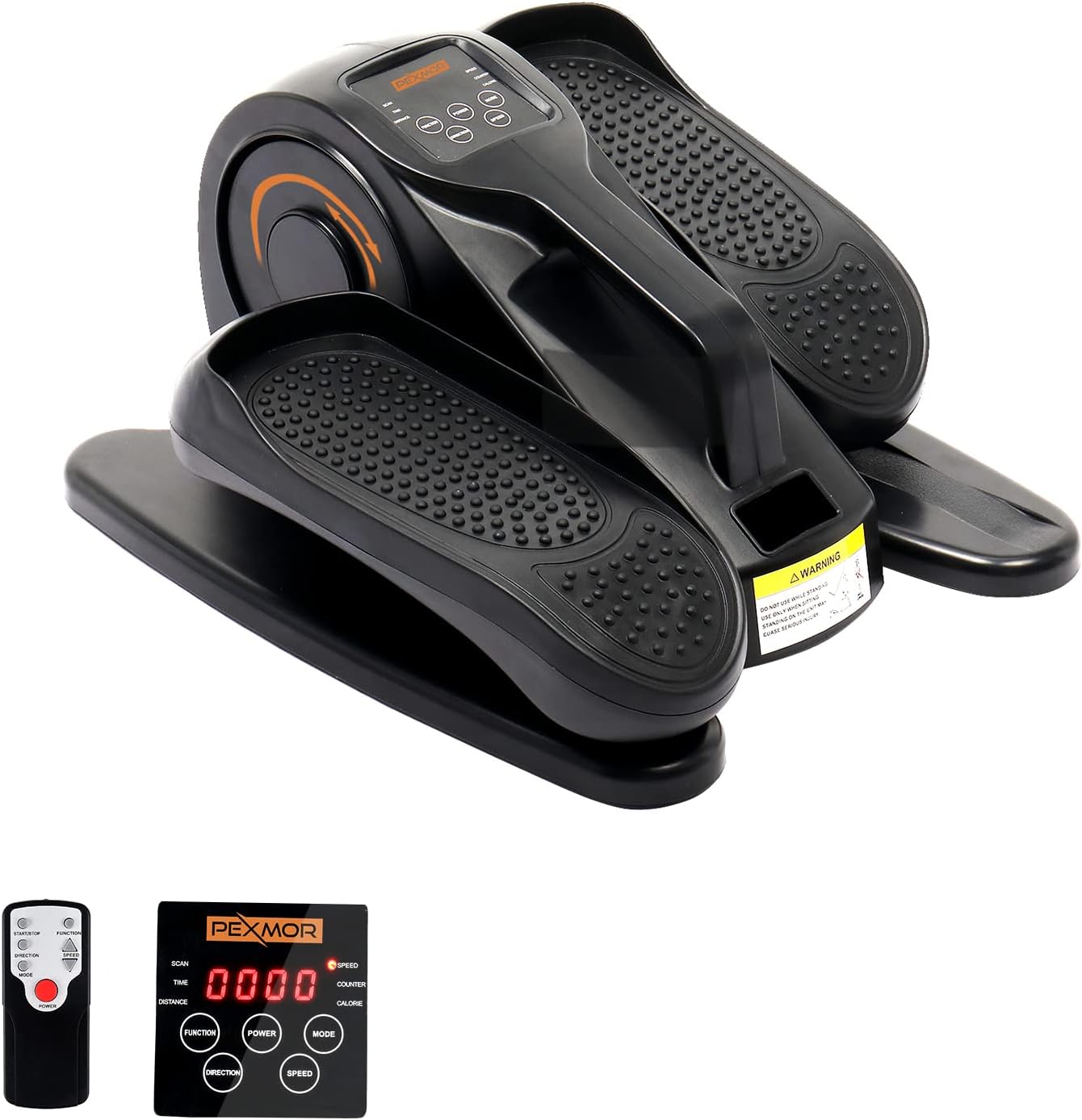 PEXMOR Under Desk Electric Elliptical Machine, Remote Control Portable Mini Elliptical Trainer Adjustable Resistance with LCD Display & Non-Slip Pedal, Pedal Elliptical Exerciser Quiet for Home Office