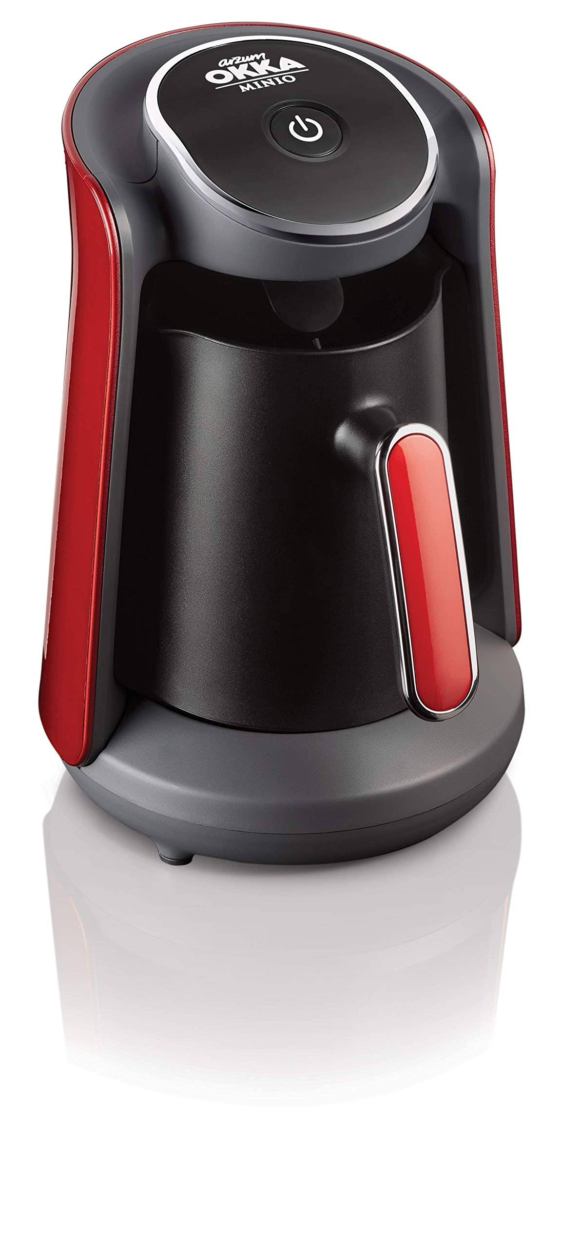 Arzum Okka Ok004-n Okka Minio Turkish/Greek Coffee Machine, Compact, Red/Silver