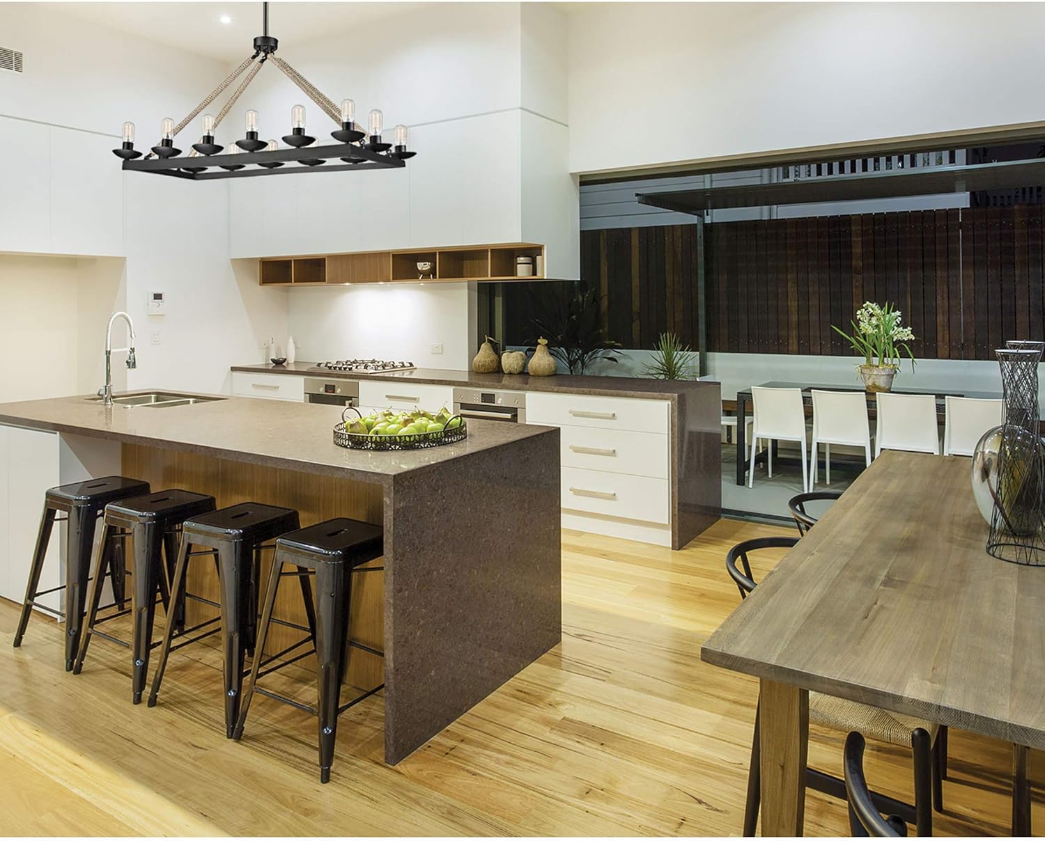 Elk Lighting 15904/14 Pearce Collection 14 Light Chandelier, Matte Black