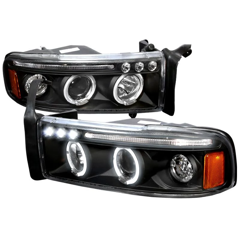 Dodge Ram 3500 Spec-D Black Halo Projector Headlights