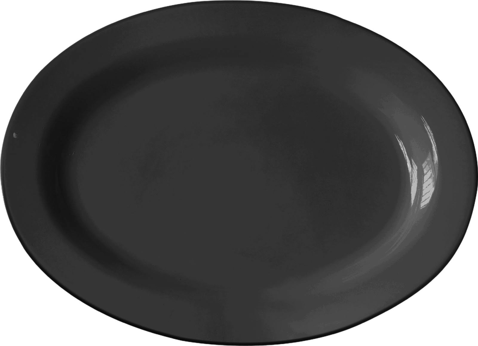 Melamine Oval Platter 11 inch Black, Pack of 12