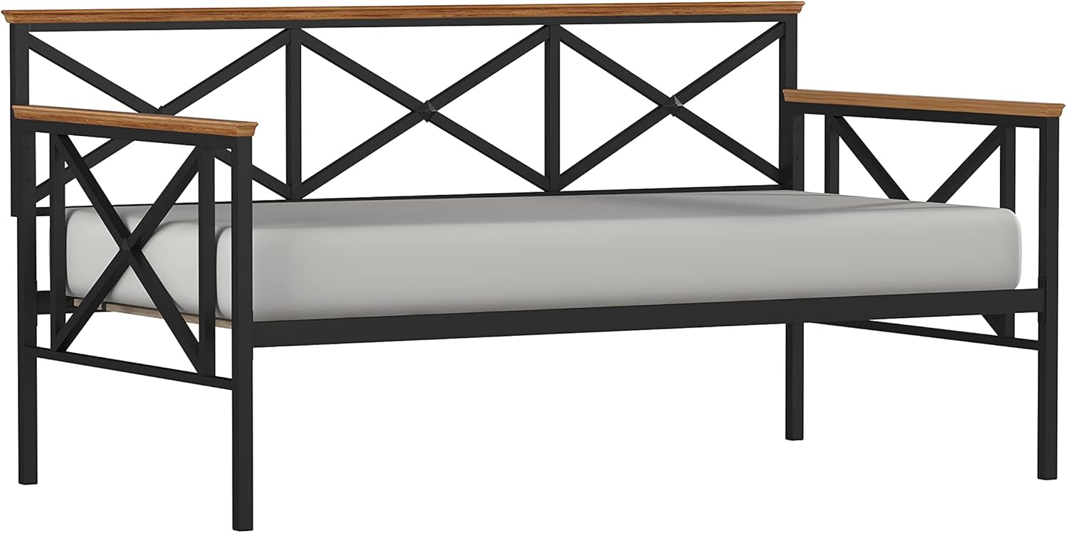 Hillsdale Ashford Metal Daybed, Textured Black