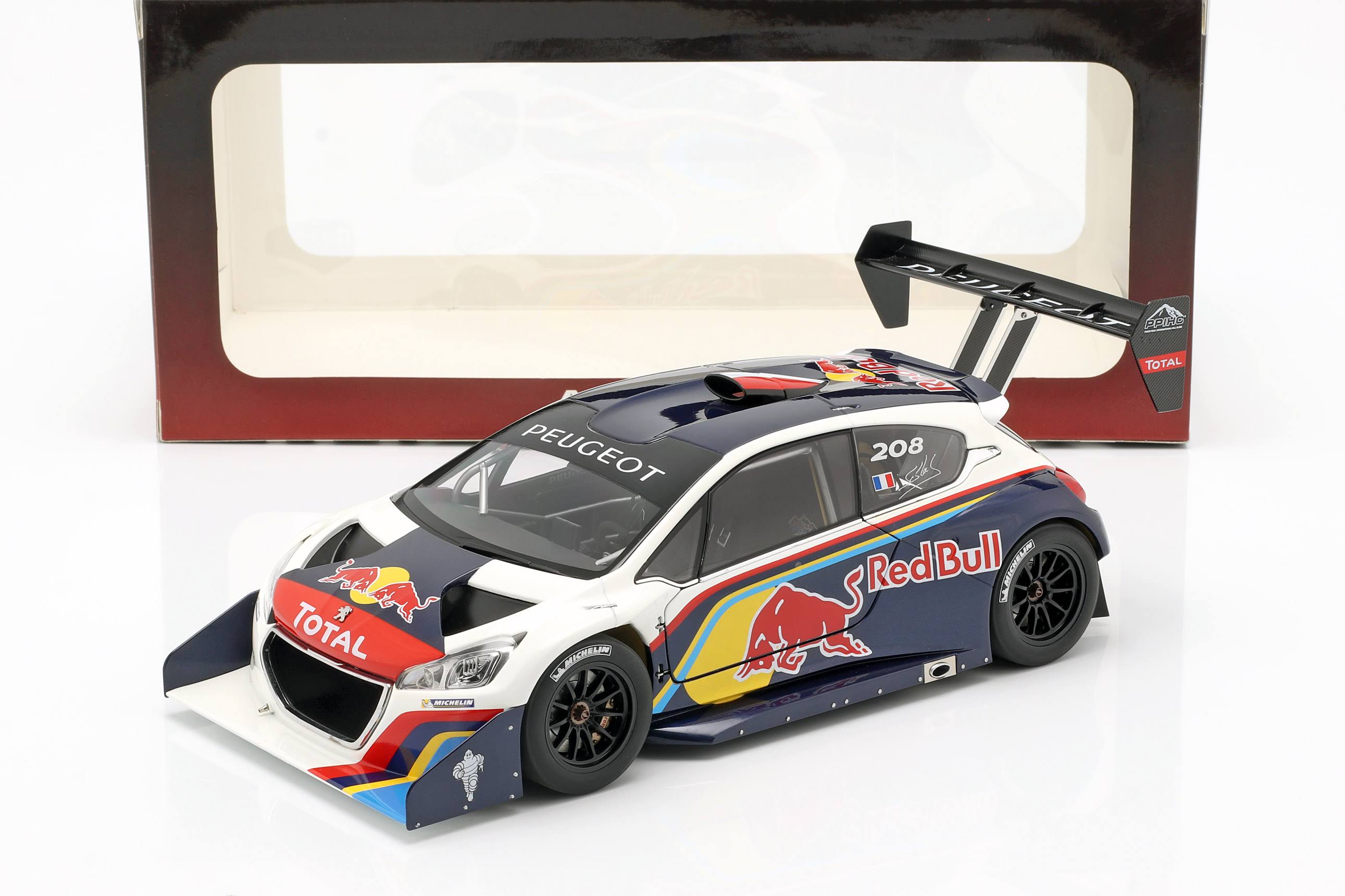 2013 Peugeot 208 T16 Pikes Peak Race Car Red Bull 1/18 by AUTOart 81354