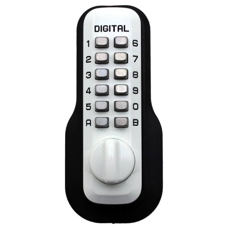 Lockey M-220-WH Mechanical Keyless Surface Mount Slide Deadbolt - White