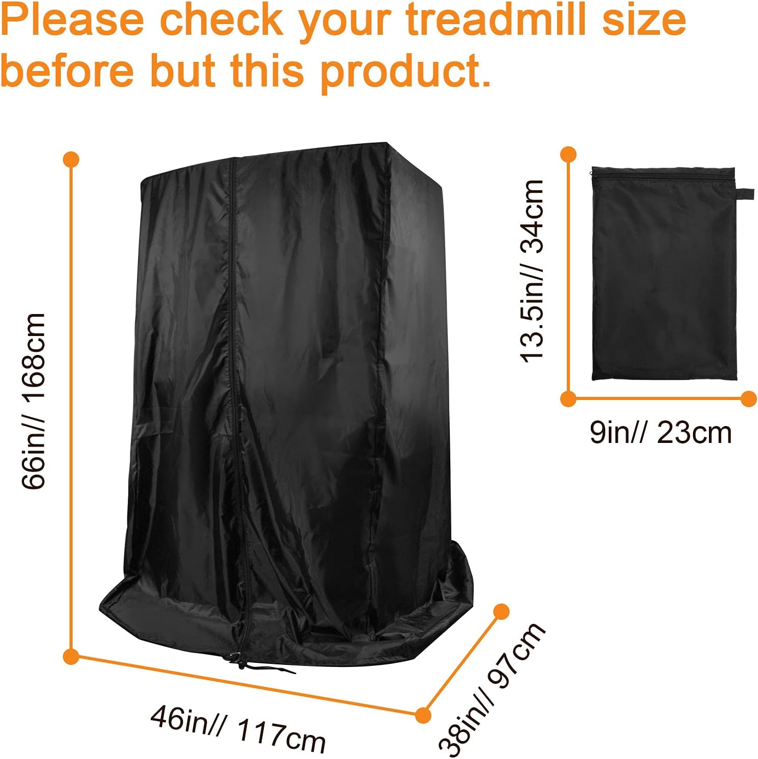 Black Treadmill Cover 46