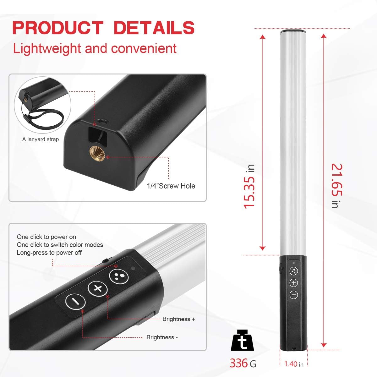 Hagibis RGB LED Video Light Wand Stick with Tripod Photography Studio Lighting Kit with Adjustable Light Stand&Remote Control 10 Color Modes,3200K-5600K Pack of 2