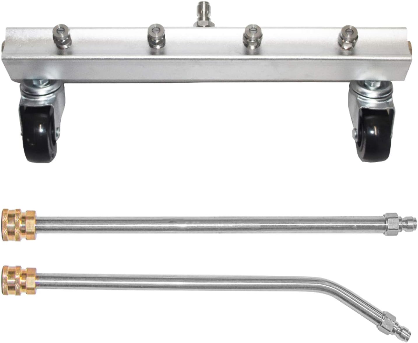 Hourleey Pressure Washer Undercarriage Cleaner, Undercarriage Water Broom with 13 Inch Extension Wand and 45-Degree Angled Wand, 4000 PSI Pack of 2