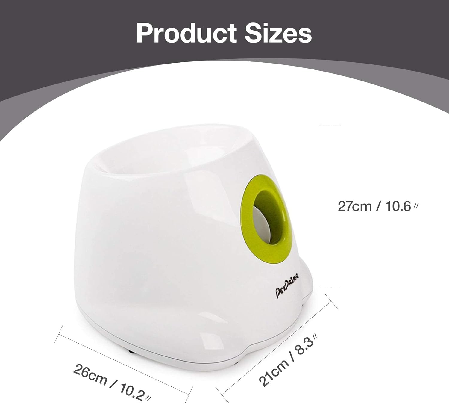 PetPrime Dog Automatic Ball Launcher Dog Interactive Toy Dog Fetch Toy Pet Ball Thrower Throwing Game 3 Tennis Balls Tennis Ball Launcher for Dogs Included Launch Distance 10ft 20ft 30ft (Pattern 5)