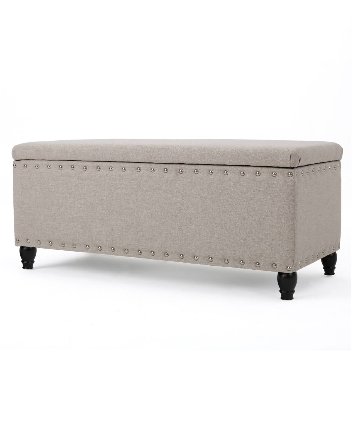 Macys Vincy Studded Storage Bench, Quick Ship - Tan/Beige