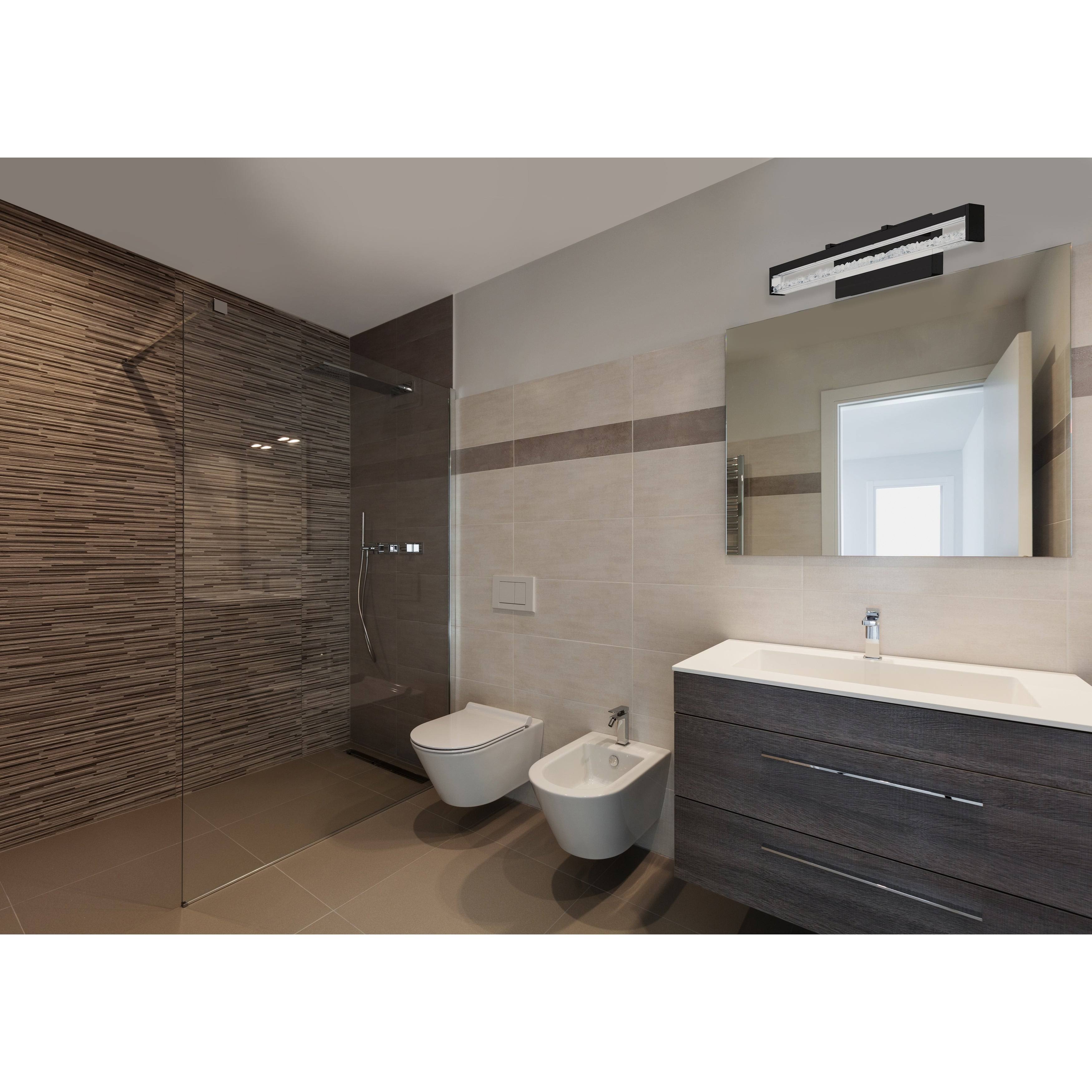 Eglo 204257A Cardito LED 28 inch Matte Black Bath Vanity Wall Light