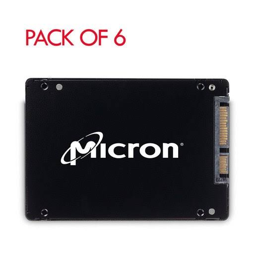 Pack of 6 - Micron MTFDDAK2T0TBN-1AR1ZABYY 2TB SATA 6Gb/s 2.5x22 Solid S