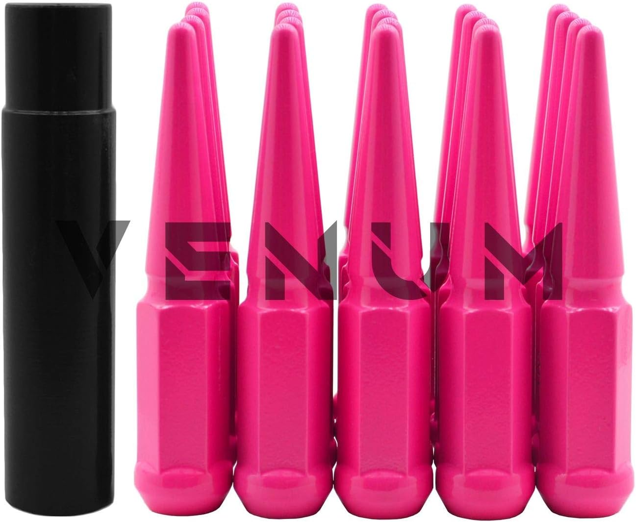 Venum wheel accessories 32 Pc Hot Pink Spike Lug Nuts Powder Coated | Steel | 4.5