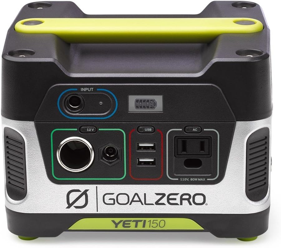 Goal Zero Yeti 150 Portable Power Station, 150Wh Small Generator Alternative with 12V, AC and USB Outputs