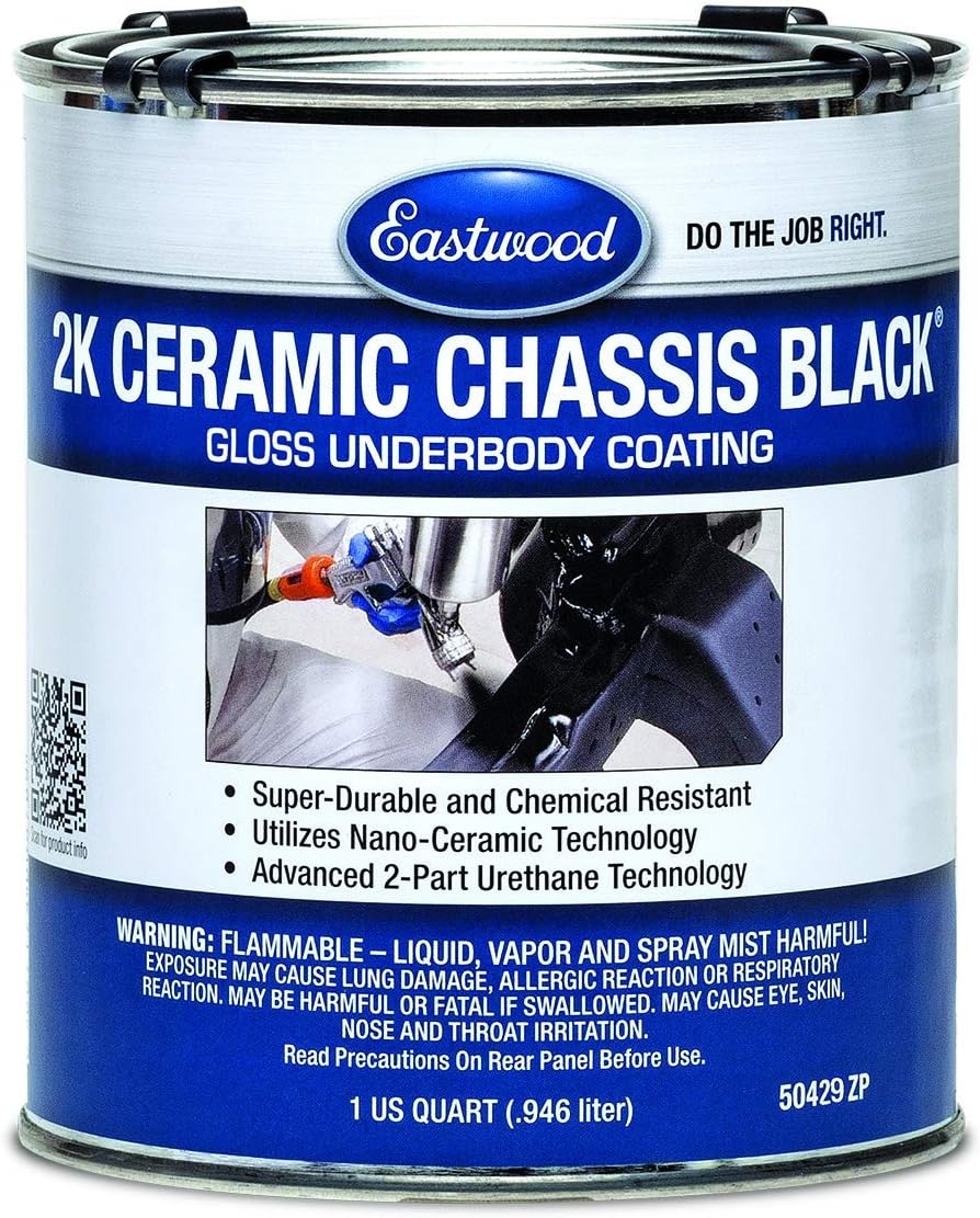 Eastwood 2K Ceramic Chassis Black Gloss Qt Hardens Cures Single-Stage Paints