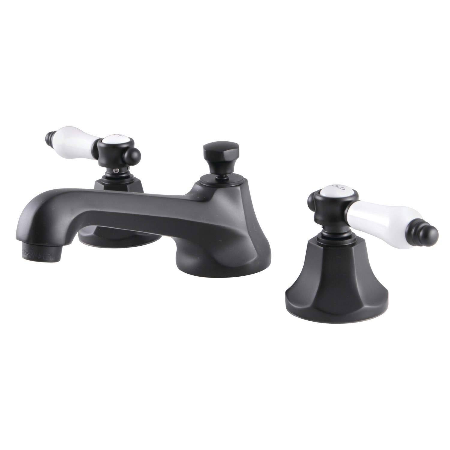 Kingston Brass Bel-Air 8x22 Widespread Bathroom Faucet, Matte Black