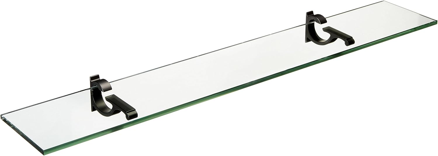 Spancraft Glass Monarch Glass Shelf, Chrome, 6 x 24 Pack of 2