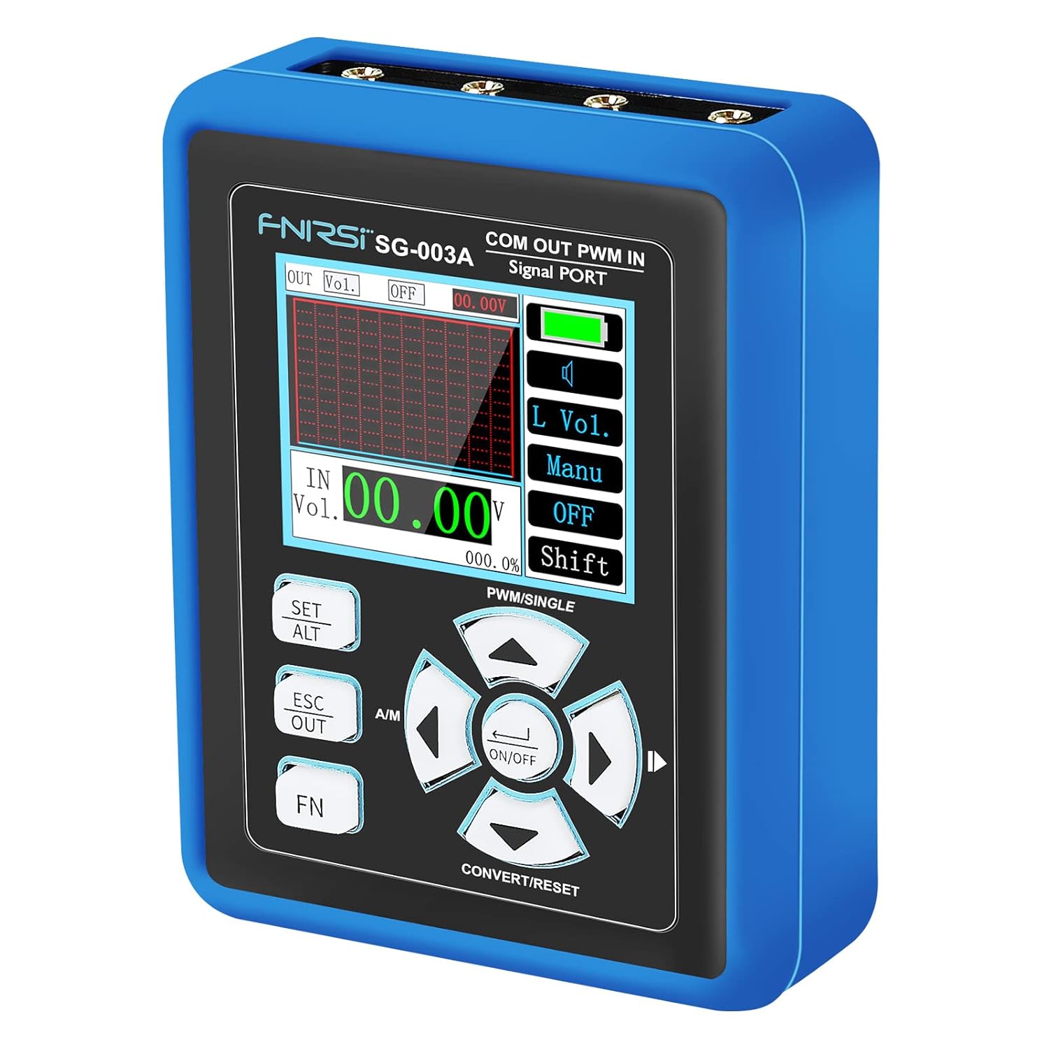 4-20mA Signal Generator, Riiai 0-15V Current Voltage Adjustable Analog Simulator, 3000ma-h USB Rechargeable, TFT Color Screen, Multiple Interfaces,Input to Output Conversion,for PLC Panel Testing