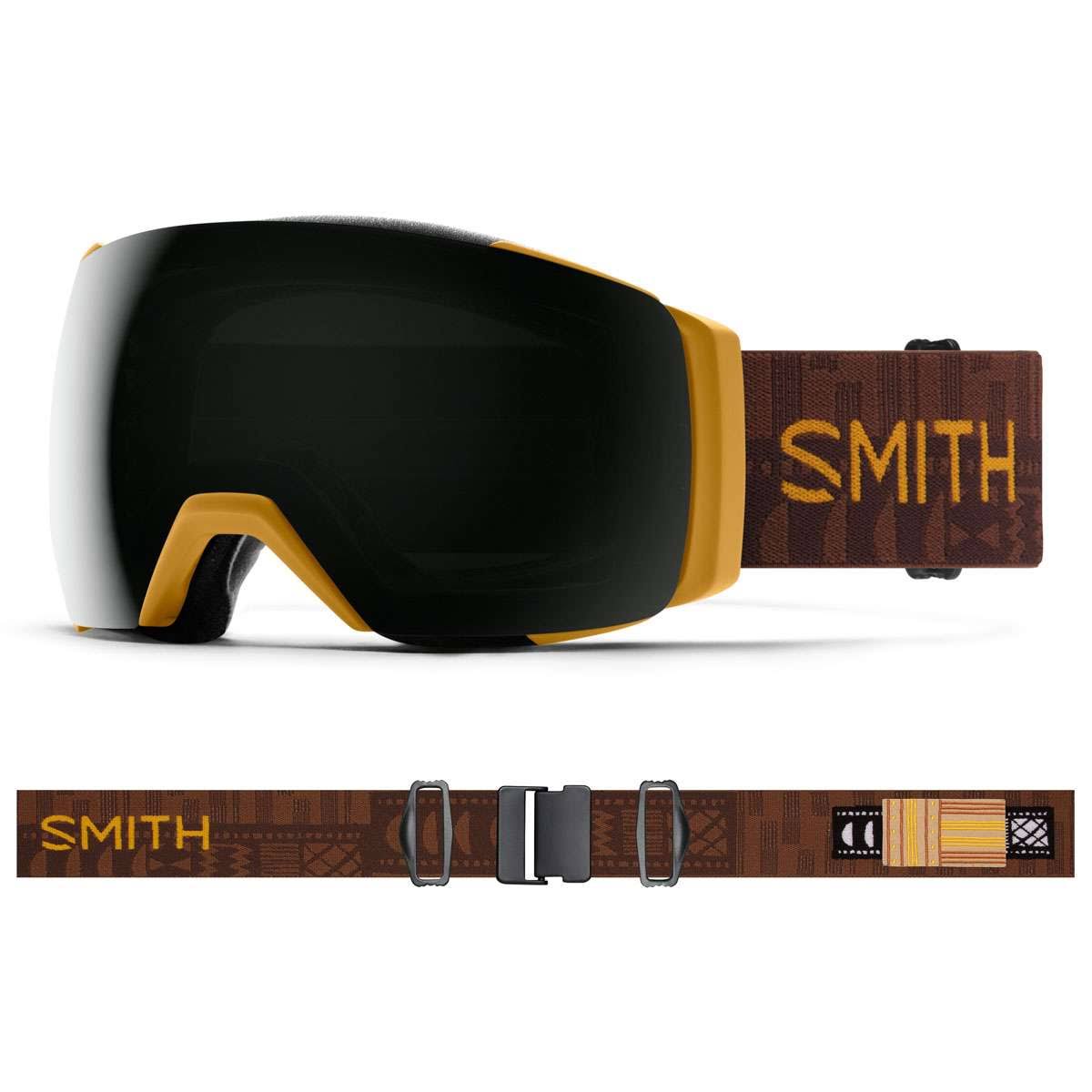 Smith I/O Mag XL Goggles Amber Textile ChromaPop Sun Black