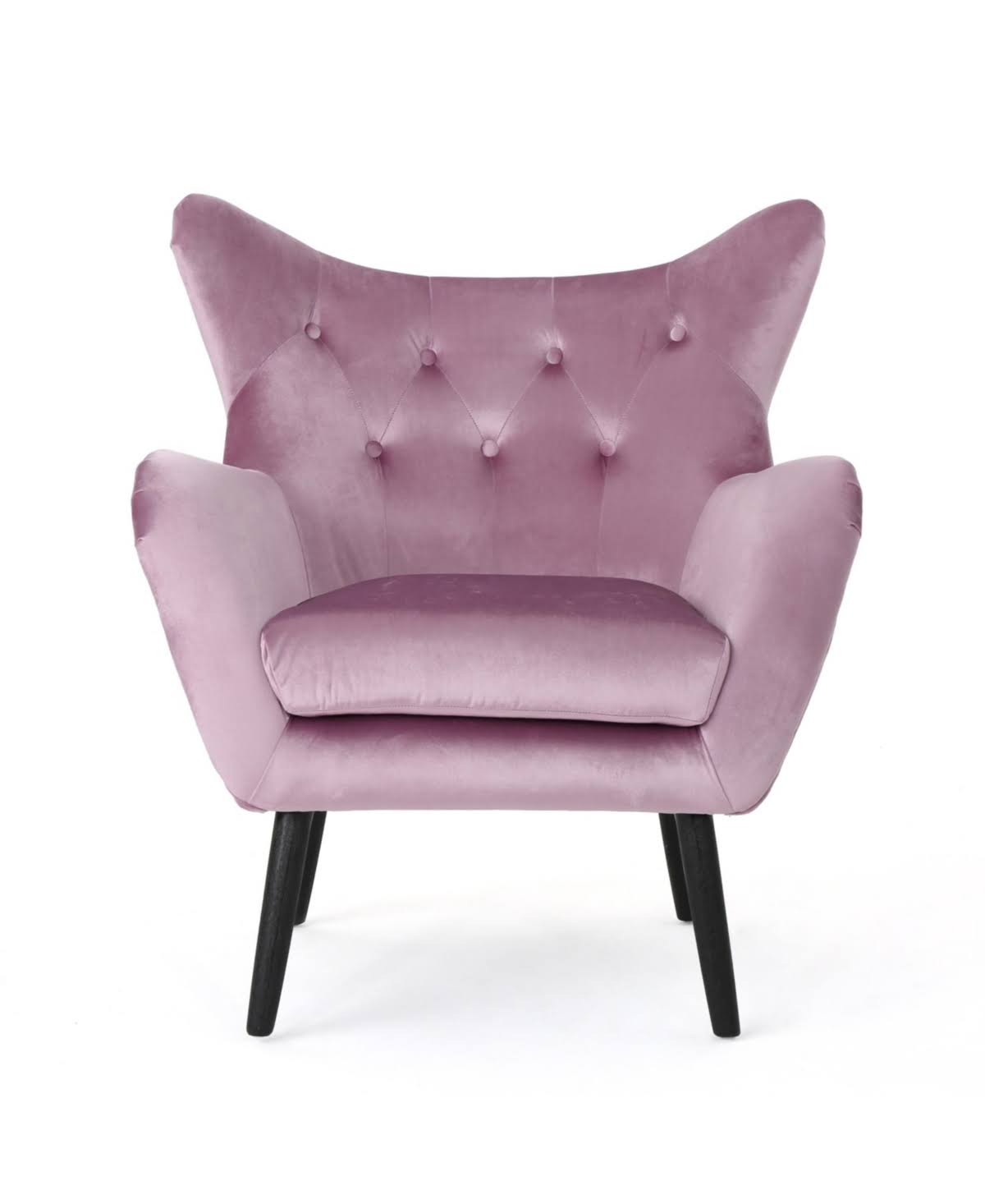 Noble House Seigfried Arm Chair in Light Lavender and Black | ShopLadder