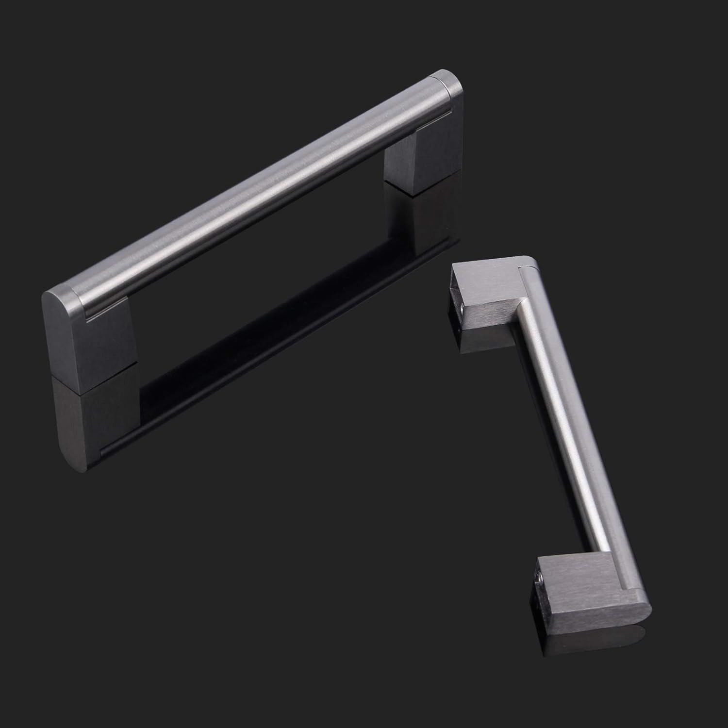 30 Pack 128mm(5inch) Hole Centers Diameter 14mm Stainless Steel Boss Bar Kitchen Cabinet Door Handles and Pulls Cabinet Knobs Length 166mm(6.6inch) Brushed Nickel Pack of 2