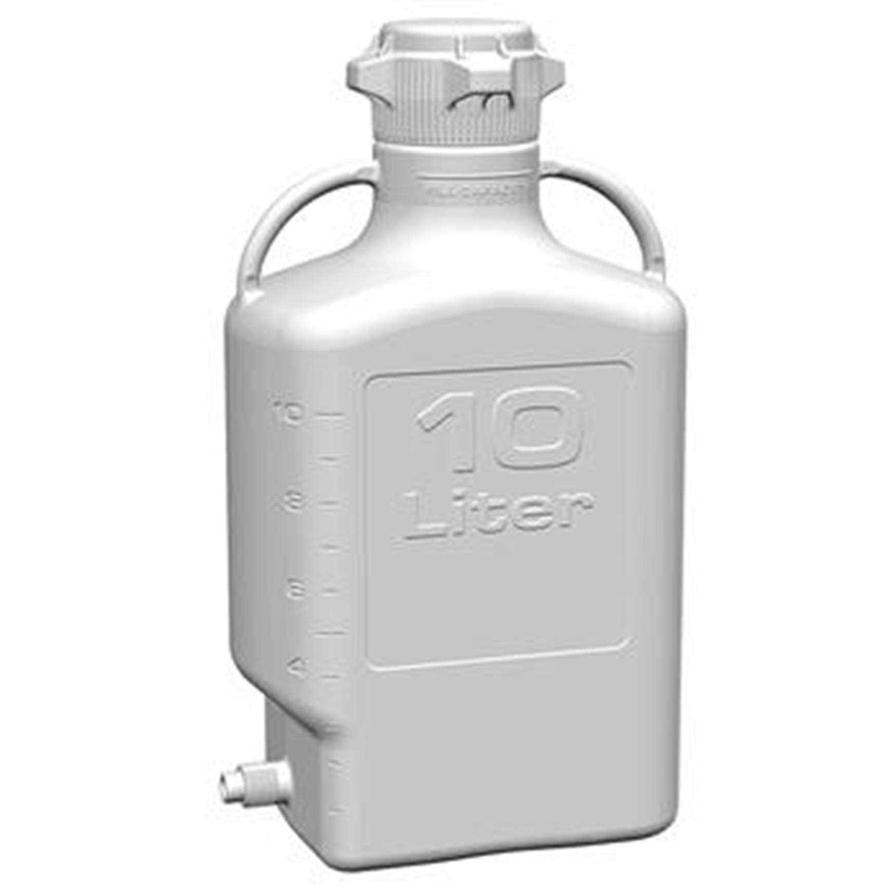 EZGrip 10L (2.5 Gal) HDPE Space Saving Carboy with Leakproof Spigot, 83mm (83B) VersaCap and 13L Max Capacity