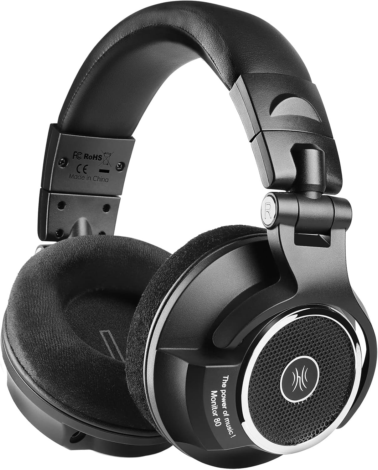 OneOdio Monitor 80 Open Back Headphones- Studio Headphones for Mixing Mastering Editing, 250 Ohm, Velour Earmuffs, Sound Isolation, Wired Over Ear Headphones for Professional Studio Applications